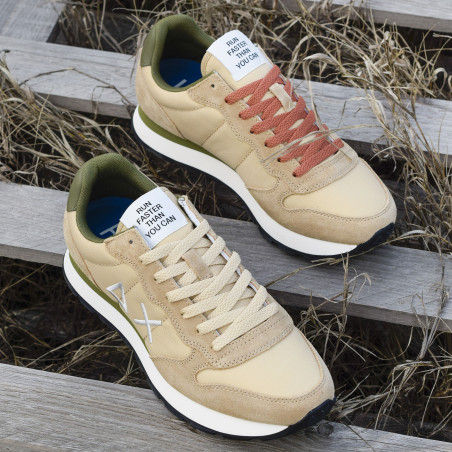 TOM SOLID Beige Kaki, Baskets running Sun 68
