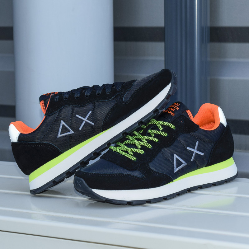 TOM FLUO Noir Jaune, Baskets running Sun 68