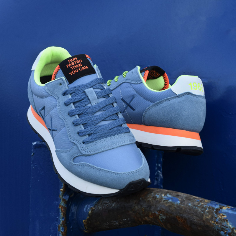 TOM FLUO Bleu Ciel, Baskets running Sun 68