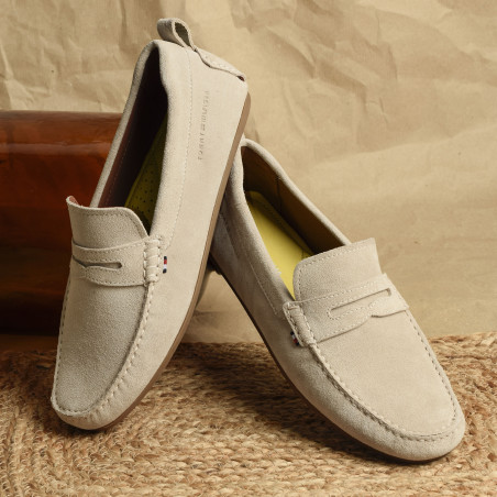 CORE HILFIGER SUEDE DRIVER 5789 Beige, Mocassins Tommy Hilfiger