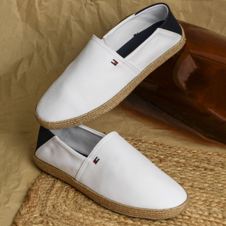 CORE HILFIGER ESPADRILLE TEXTILE 5792 Blanc, Espadrilles Tommy Hilfiger