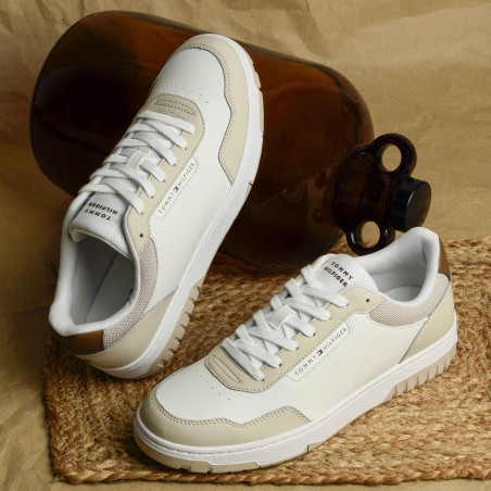 BASKET CORE LITE LTH BLOCK 5713 Beige, Sneakers basses Tommy Hilfiger