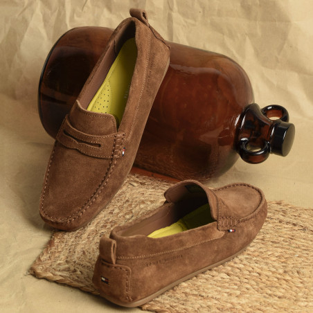 CORE HILFIGER SUEDE DRIVER 5789 Marron, Mocassins Tommy Hilfiger