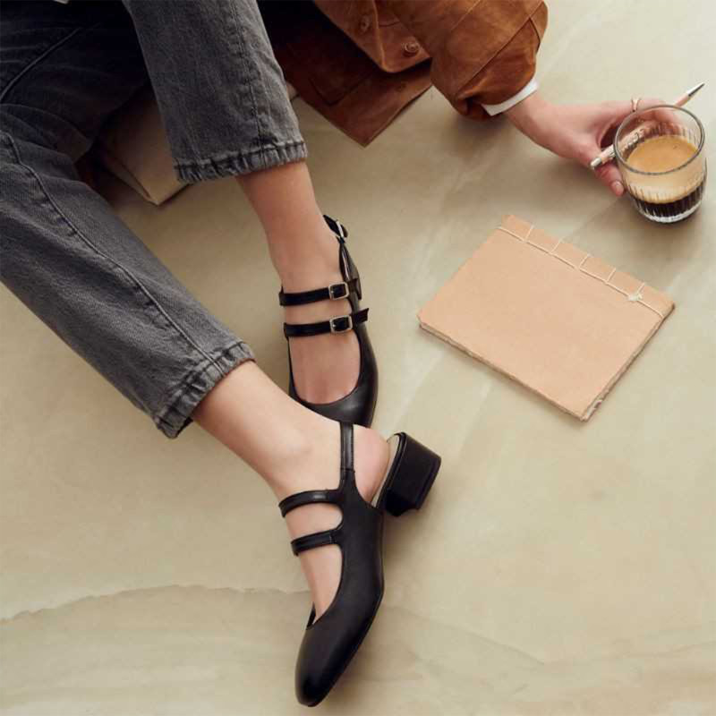 ROSEWOOD Noir, Slingback Reqins