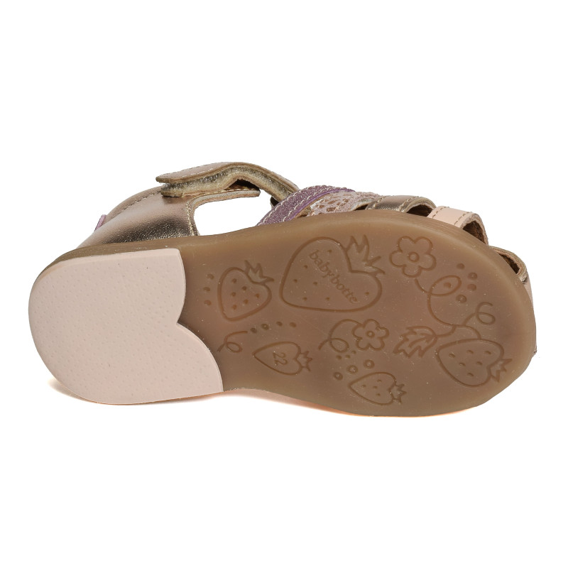 TERIYAKI Rose Or, Sandales plates & Nu-Pieds Babybotte