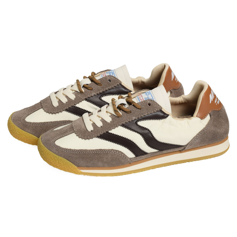 PURE W Blanc Taupe, Baskets Mode MRP Star