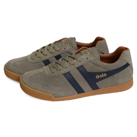 HARRIER SUEDE TRAINERS Taupe Marine, Sneakers basses Gola