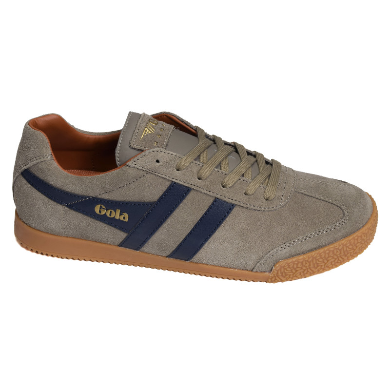 HARRIER SUEDE TRAINERS Taupe Marine, Sneakers basses Gola