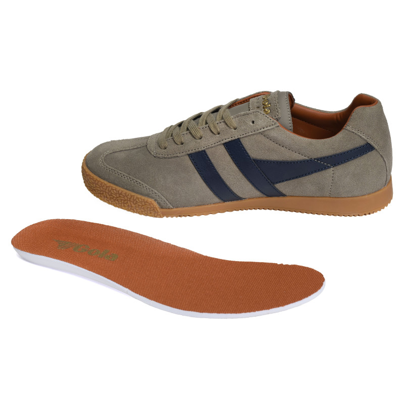 HARRIER SUEDE TRAINERS Taupe Marine, Sneakers basses Gola
