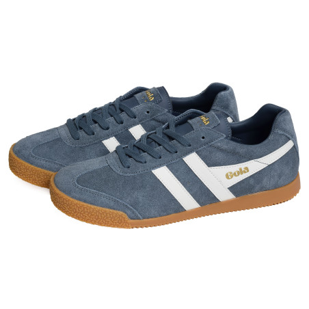 HARRIER SUEDE TRAINERS Bleu Blanc, Sneakers basses Gola