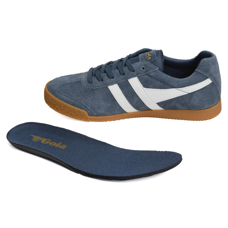 HARRIER SUEDE TRAINERS Bleu Blanc, Sneakers basses Gola