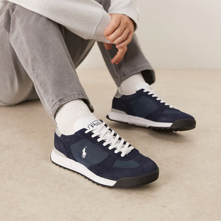 VARICK PP Marine Blanc, Baskets running Polo Ralph Lauren