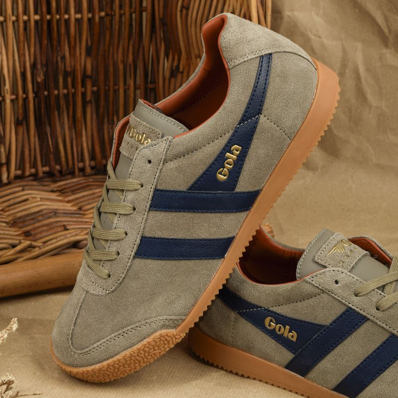  HARRIER SUEDE TRAINERS Taupe Marine