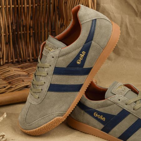  HARRIER SUEDE TRAINERS Taupe Marine