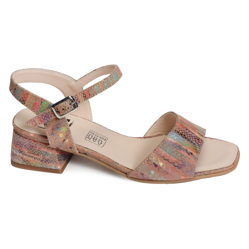 FOLOW Multicolore, Nu-Pieds à talon Geo reino