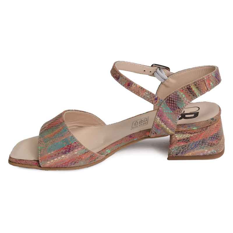 FOLOW Multicolore, Nu-Pieds à talon Geo reino