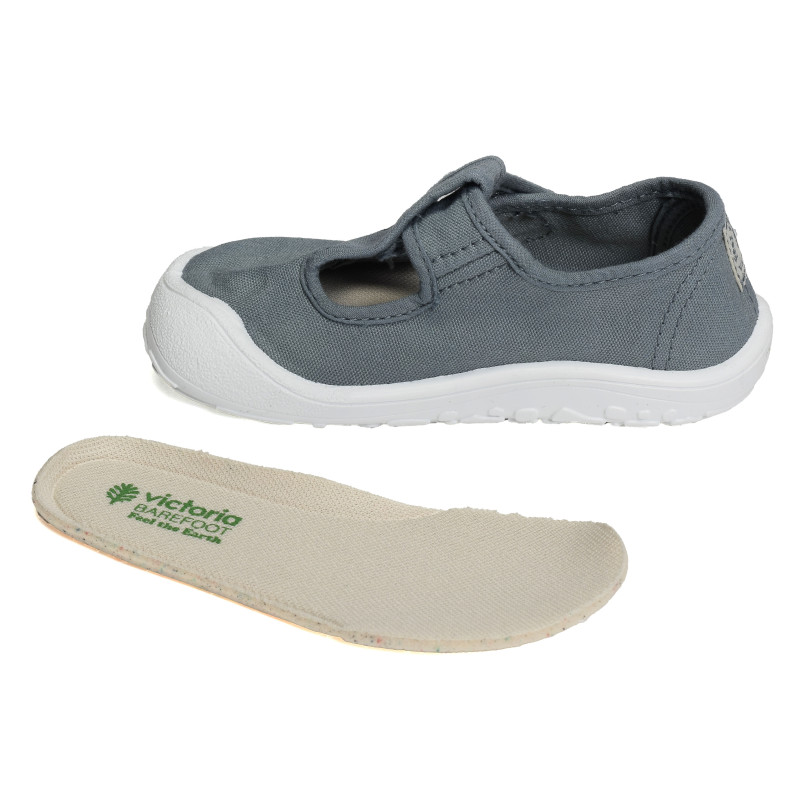 BAREFOOT BABY 1370108 Gris Bleu, Chaussures basses Victoria