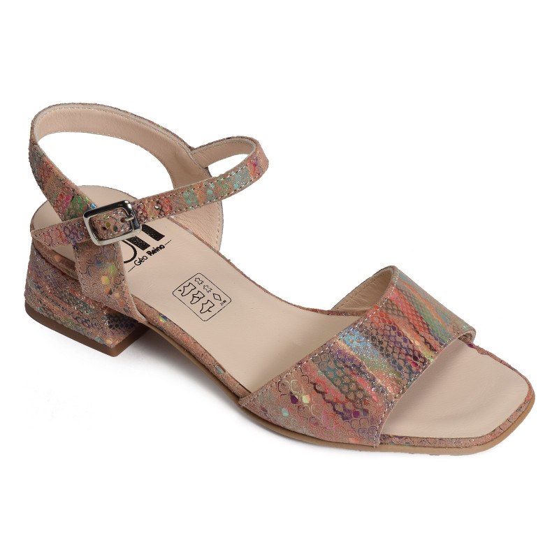FOLOW Multicolore, Nu-Pieds à talon Geo reino
