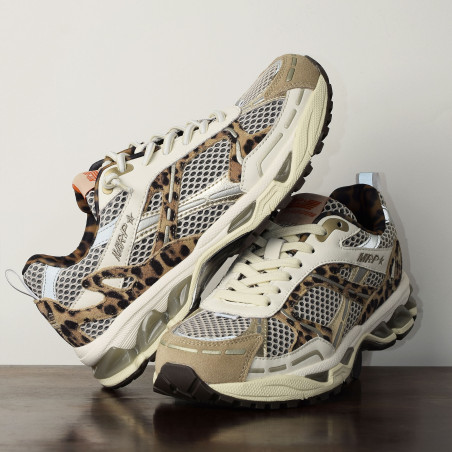 MELROSE Blanc Léopard, Baskets running MRP Star