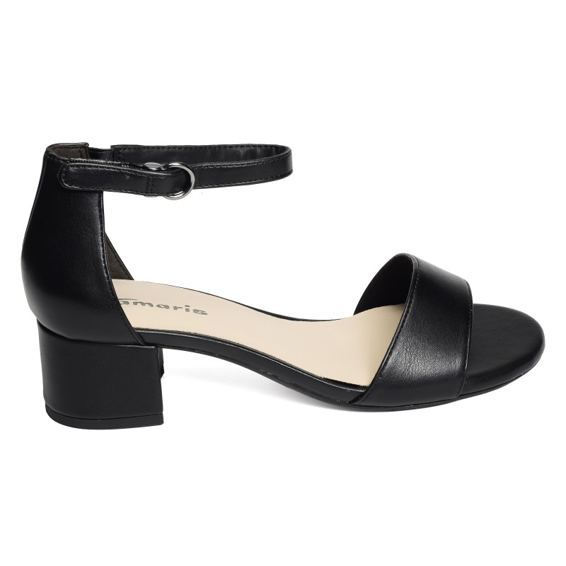 28295 Noir, Nu-Pieds à talon Tamaris