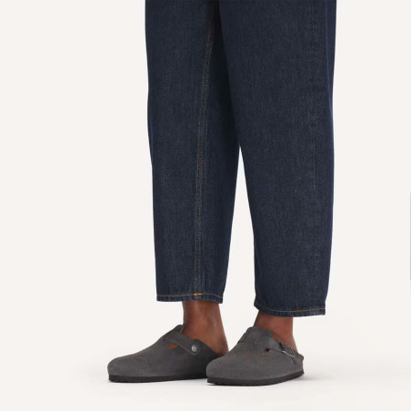BOSTON SUEDE Gris Foncé, Sabots Birkenstock