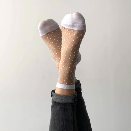 CHARLOTTE Blanc, Chaussettes Sockette