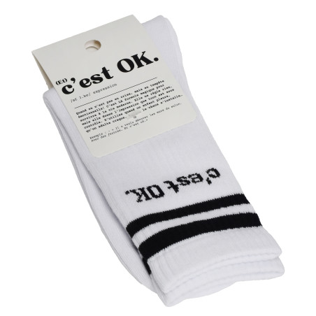 ET CEST OK Blanc, Chaussettes Sockette