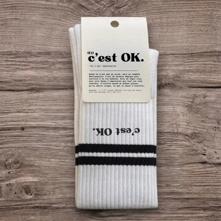 ET CEST OK Blanc, Chaussettes Sockette