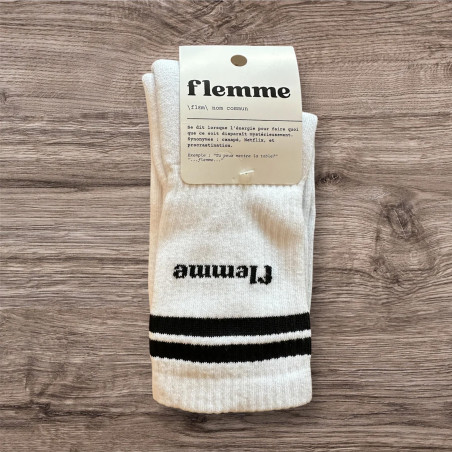 FLEMME Blanc, Chaussettes Sockette