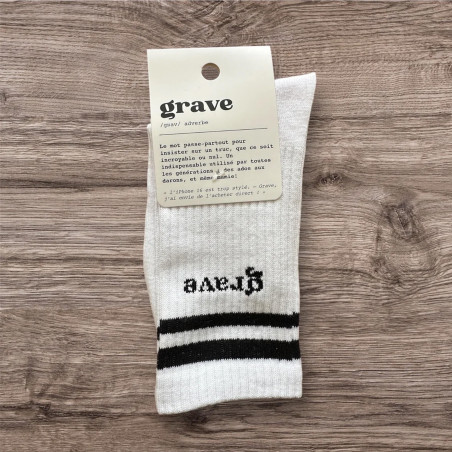 GRAVE Blanc, Chaussettes Sockette