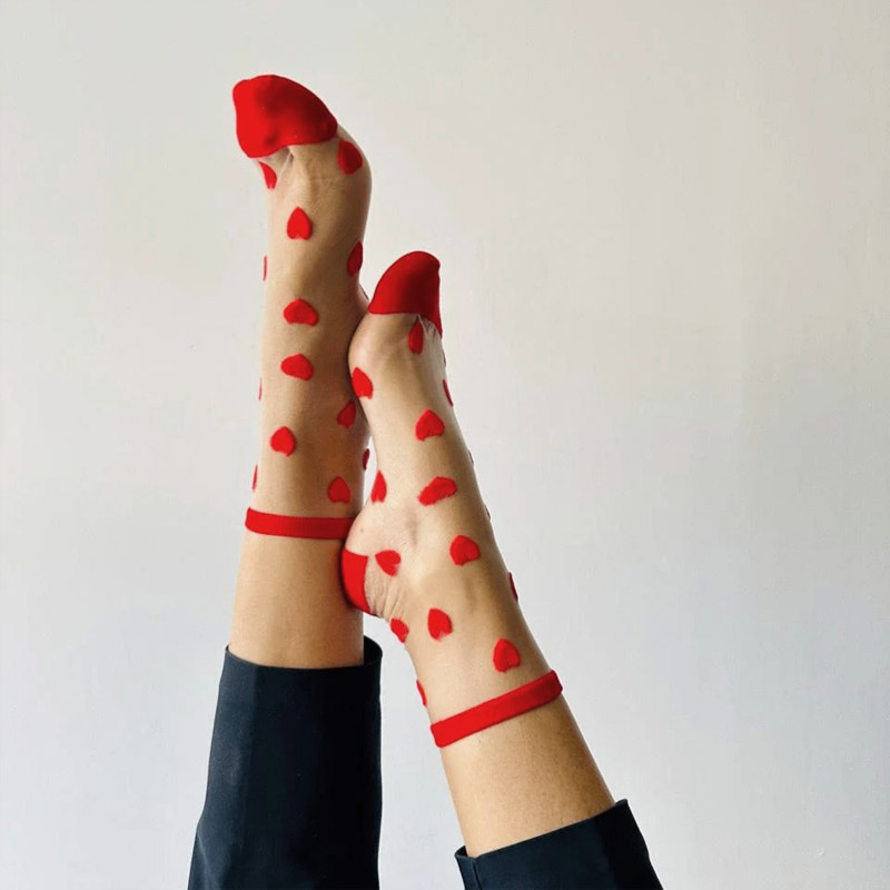 LAURE Rouge, Chaussettes Sockette