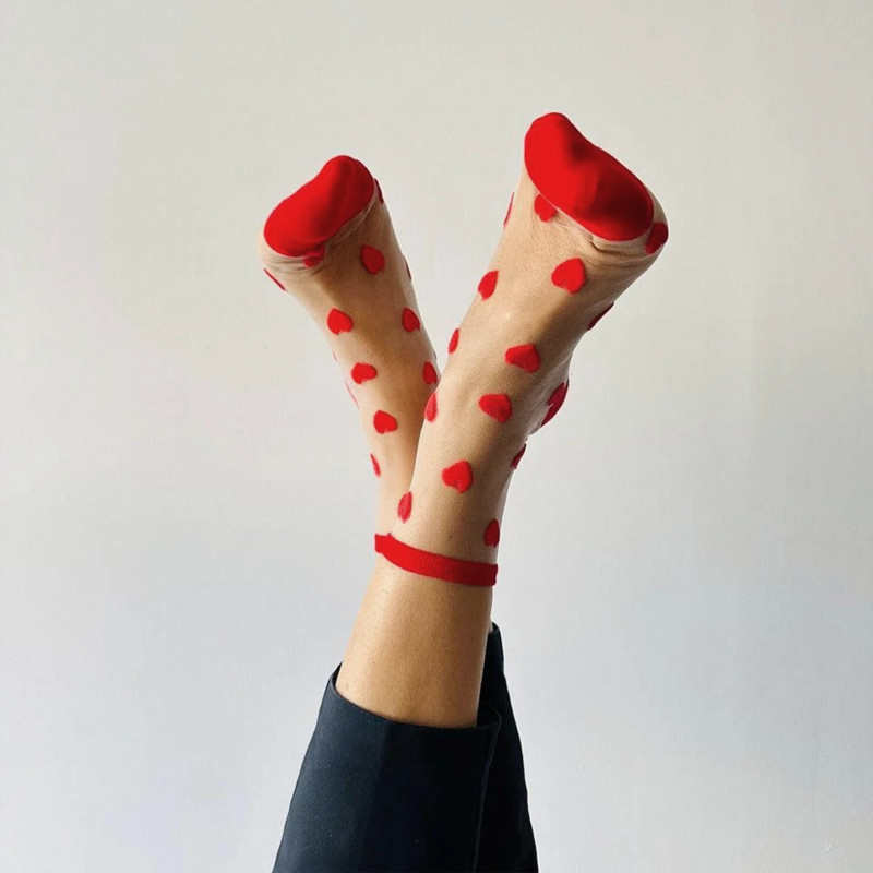LAURE Rouge, Chaussettes Sockette