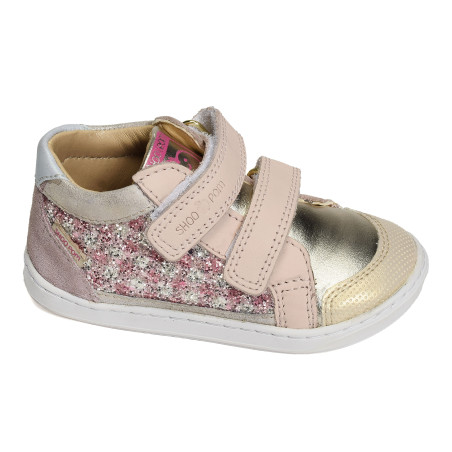 BOUBA EASY CONNECT Platine Rose, Chaussures à Scratch Shoopom
