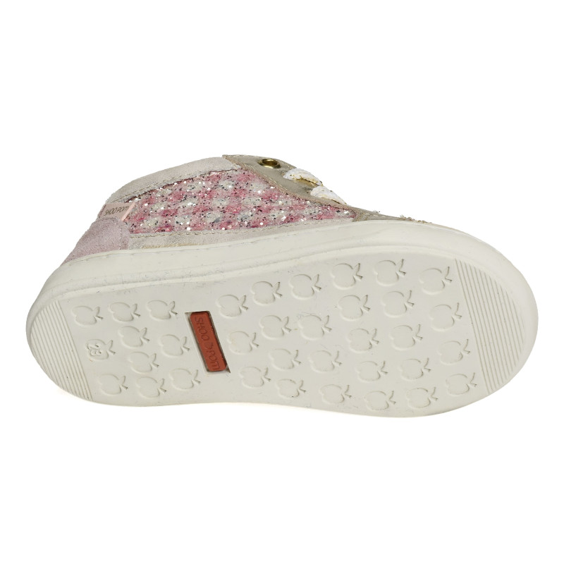 BOUBA CONNECT GIRL Platine Rose, Chaussures à Lacets Shoopom
