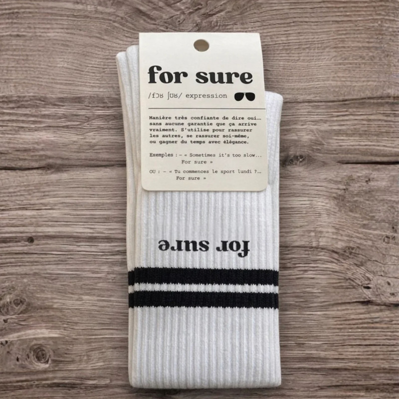 FOR SURE Blanc, Chaussettes Sockette