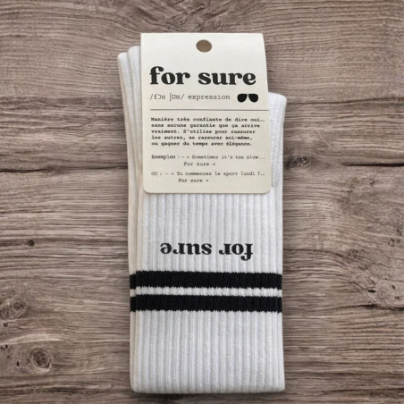 FOR SURE Blanc, Chaussettes Sockette