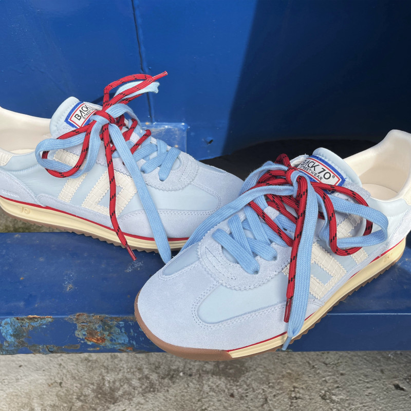 JOGGER SPONGY NYLON Bleu Ciel, Baskets running Back 70