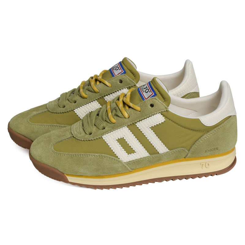 JOGGER SPONGY NYLON Olive, Baskets running Back 70