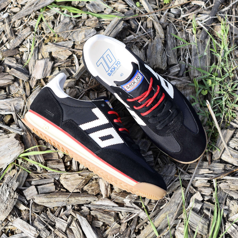 JOGGER SPONGY NYLON MEN Noir, Baskets running Back 70