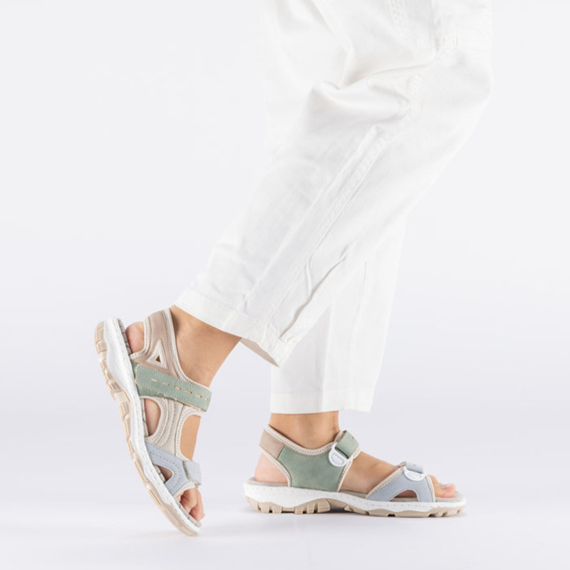 68866 Multicolore, Sandales plates Rieker