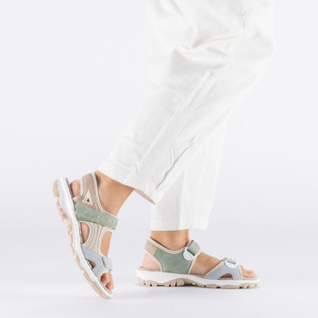 68866 Multicolore, Sandales plates Rieker