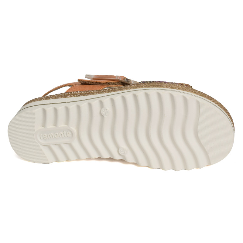 D0Q62 Orange Multicolore, Sandales compensées Remonte