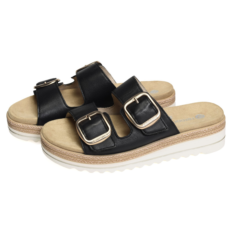 D0Q66 Noir, Mules Remonte