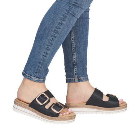 D0Q66 Noir, Mules Remonte