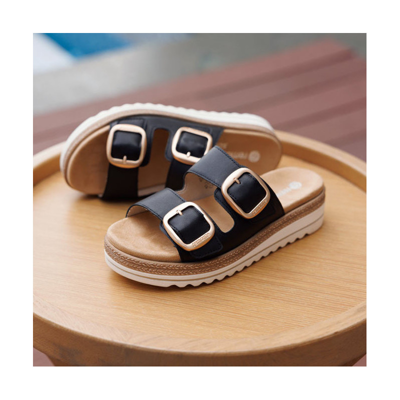 D0Q66 Noir, Mules Remonte