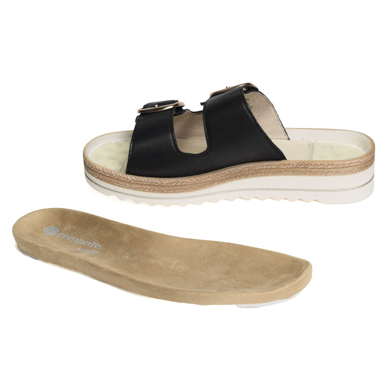 D0Q66 Noir, Mules Remonte