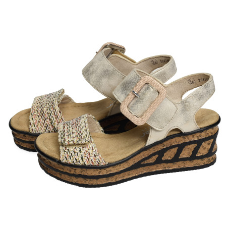 68172 Platine, Sandales compensées Rieker