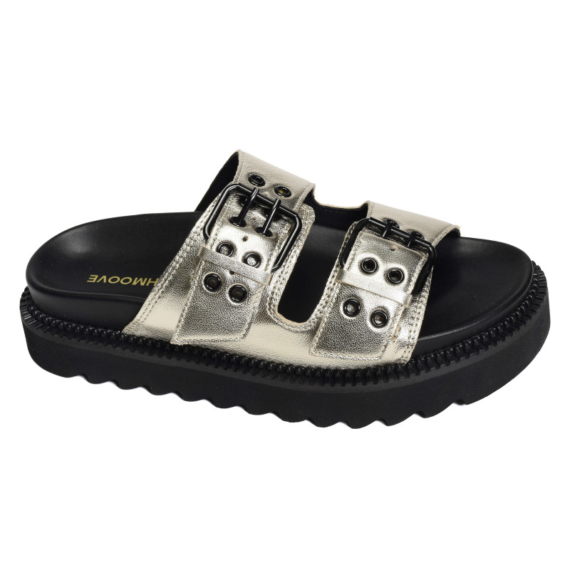 STELLA BUCKLE Gold, Mules Schmoove