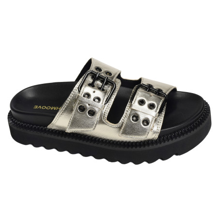 STELLA BUCKLE Gold, Mules Schmoove