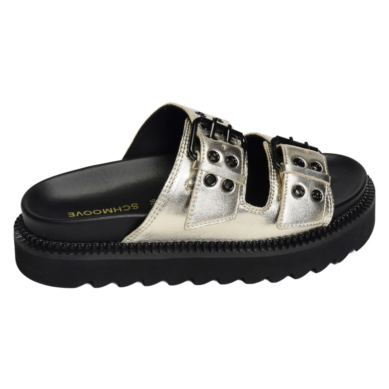 STELLA BUCKLE Gold, Mules Schmoove